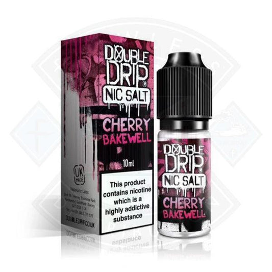 Vapouriz Double Drip Nic Salt Cherry Bakewell 10ml E-liquid - Flawless Vape Shop