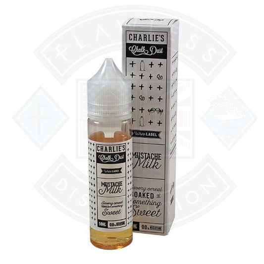 White Label - Mustache Milk 50ml by Charlie's Chalkdust Short Fill e-liquid - Flawless Vape Shop