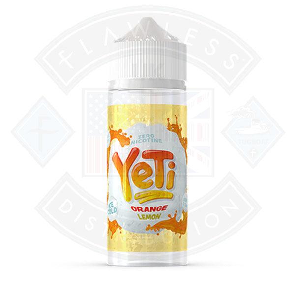 Yeti Ice Cold Orange Lemon 0mg 100ml Shortfill E-Liquid - Flawless Vape Shop