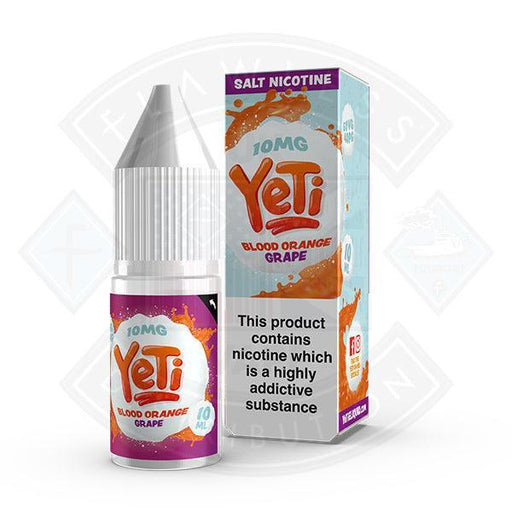 Yeti Salt - Blood Orange Grape 10ml E Liquid - Flawless Vape Shop