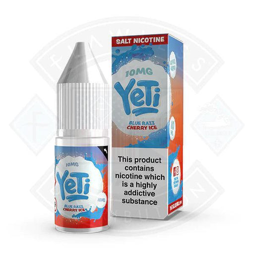 Yeti Salt - Blue Razz Cherry ICE 10ml E Liquid - Flawless Vape Shop