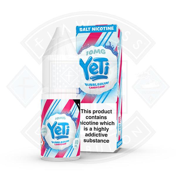 Yeti Salt - Bubblegum Candy Cane 10ml E Liquid - Flawless Vape Shop