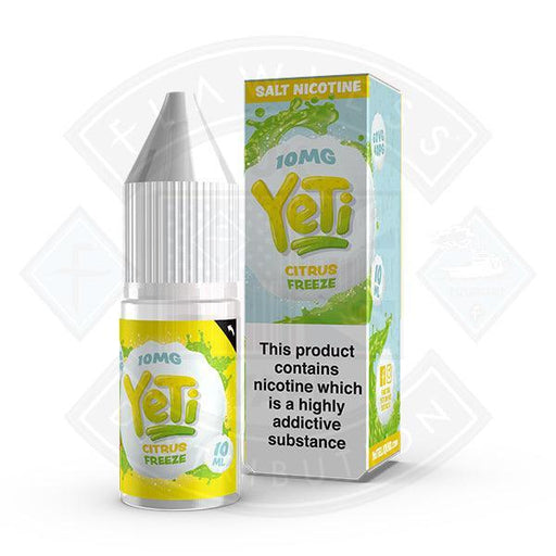 Yeti Salt - Citrus Freeze 10ml E Liquid - Flawless Vape Shop