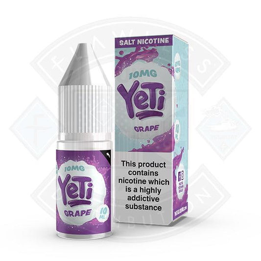 Yeti Salt - Grape 10ml E Liquid - Flawless Vape Shop