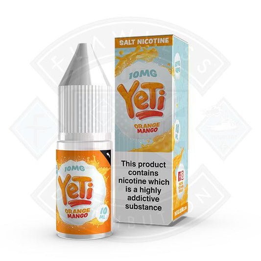 Yeti Salt - Orange Mango 10ml E Liquid - Flawless Vape Shop