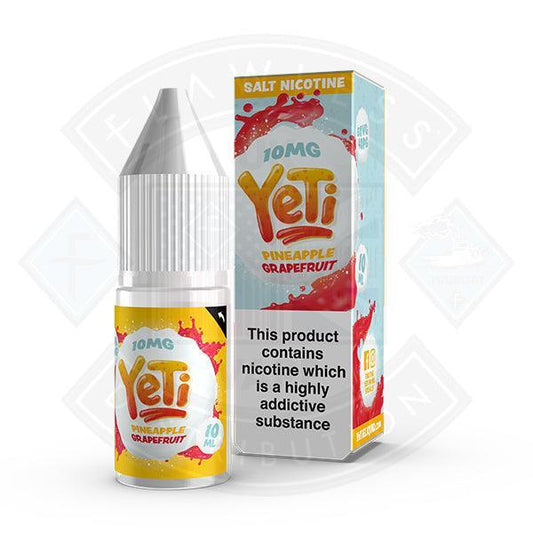 Yeti Salt - Pineapple Grapefruit 10ml E Liquid - Flawless Vape Shop