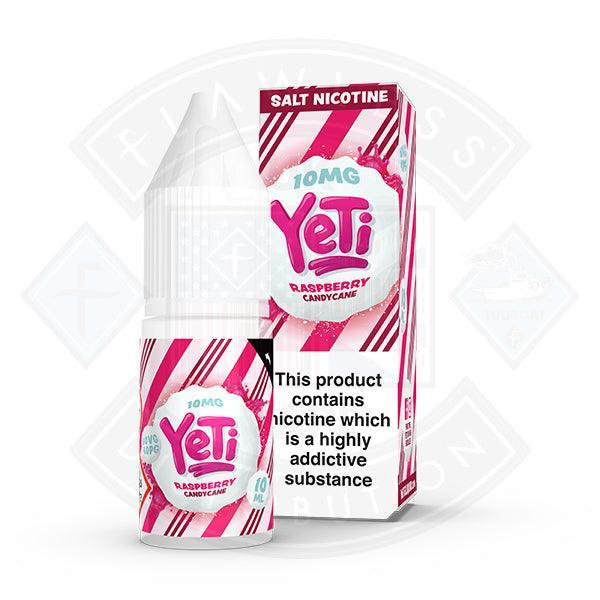 Yeti Salt - Raspberry Candy Cane 10ml E Liquid - Flawless Vape Shop