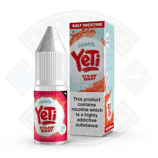 Yeti Salt - Strawberry 10ml E Liquid - Flawless Vape Shop