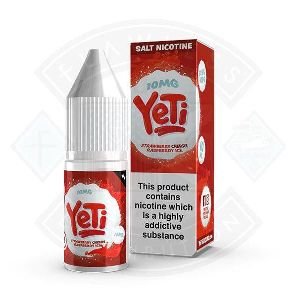 Yeti Salt - Strawberry Cherry Raspberry ICE 10ml E Liquid - Flawless Vape Shop